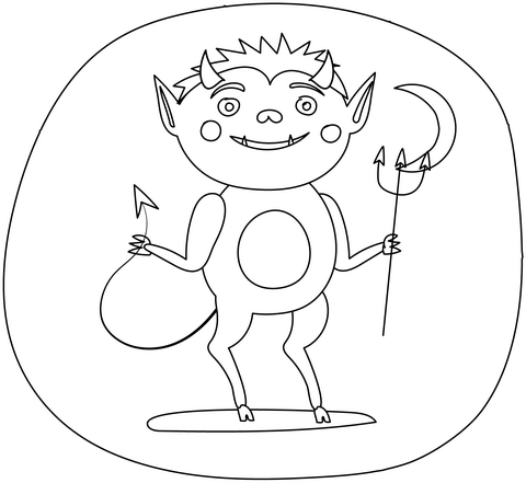 Little Devil Coloring Page